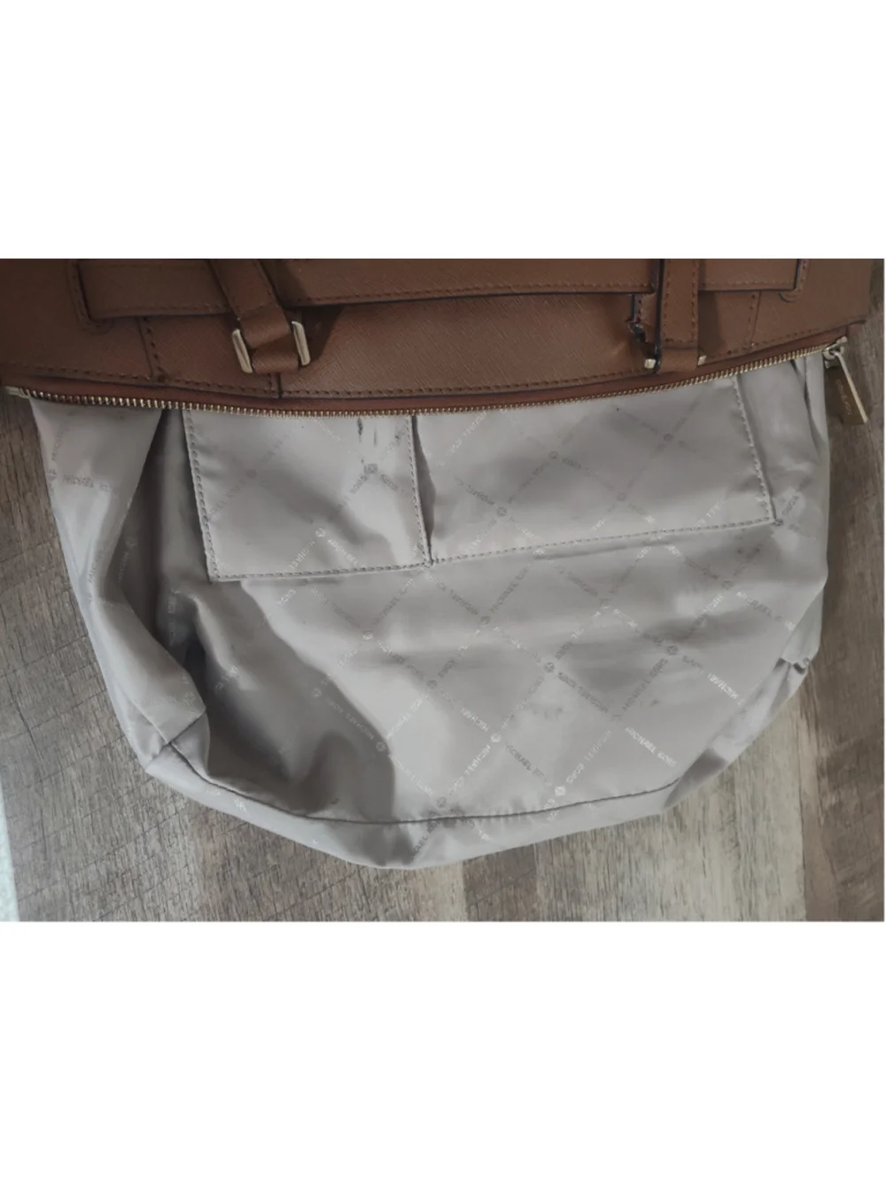 Women's Michael Kors Brown Gold Tote Bag One Size
